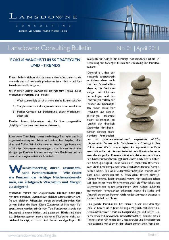 Lansdowne Consulting Bulletin 201101 Thumbnail
